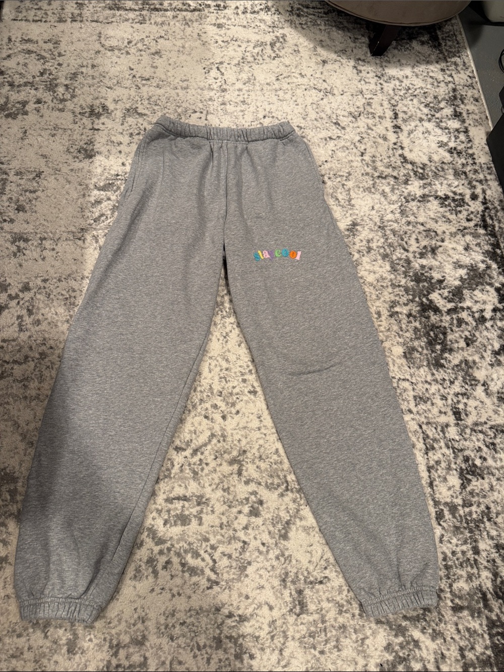 Gray Men's Cozy Sweatpants with Colorful Logo